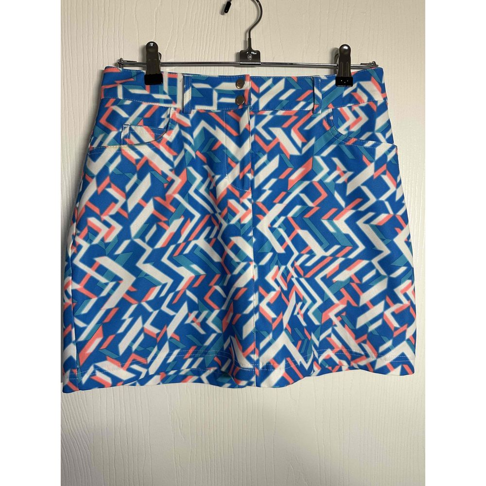 Slazenger Womens White Geometric Print Mini Skirt Golf Size 0
